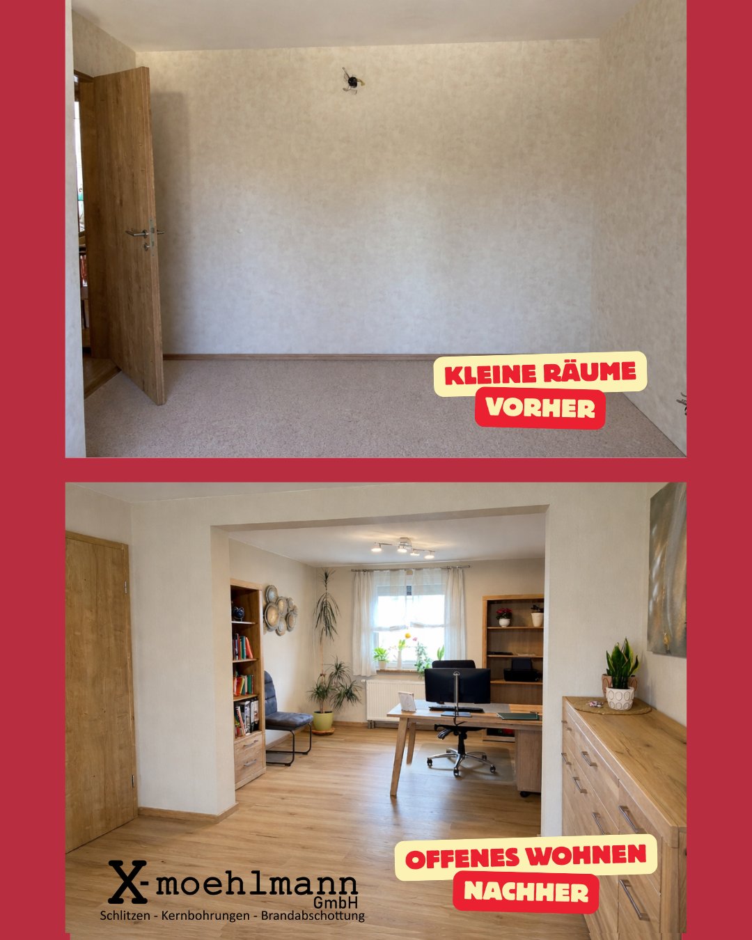 Büroumbau – Vorher Nachher